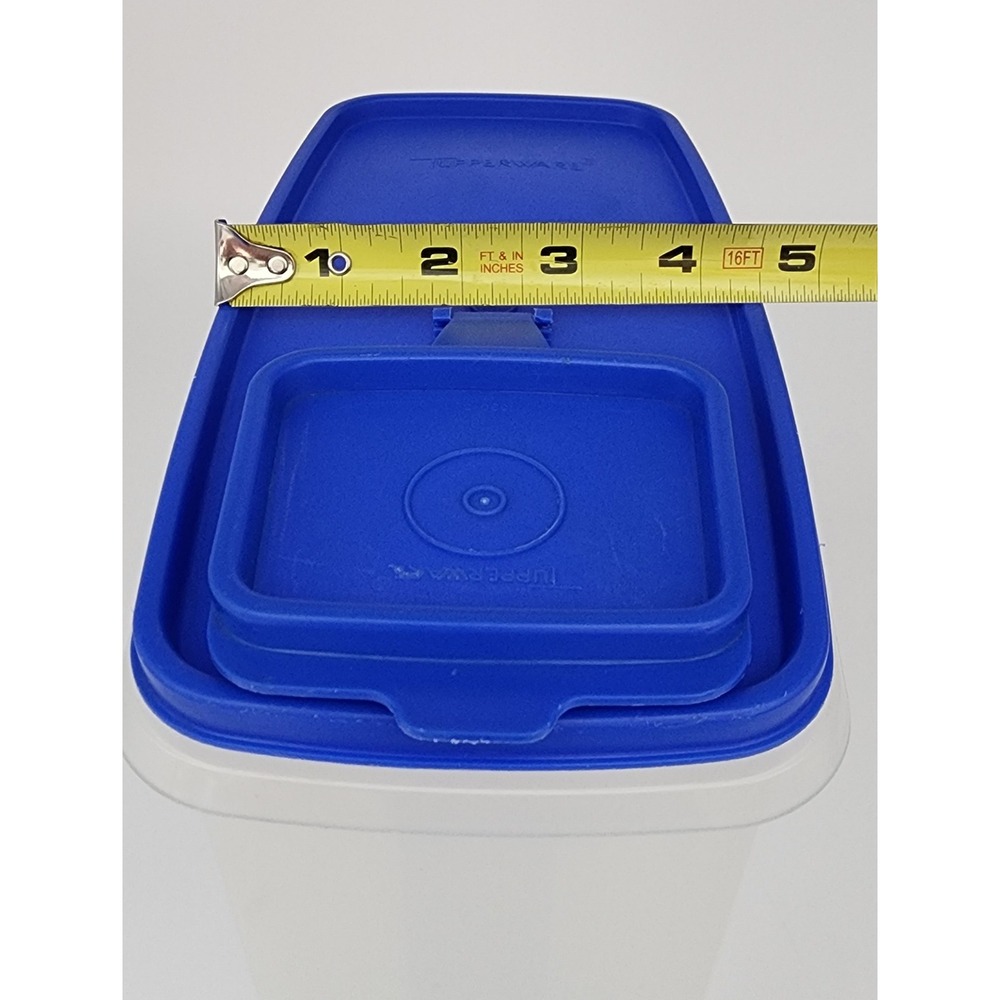 Tupperware Modular Mates Cereal Keeper Store N Pour Blue Lid 1588 1589 1590 - Picture 7 of 12
